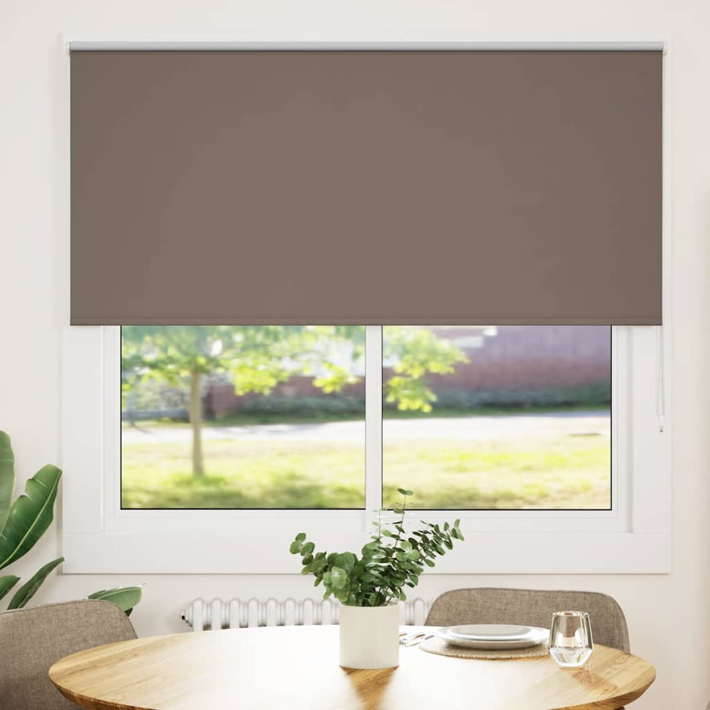 Roller Blind Blackout Coffee 150x150 cm Fabric Width 146.6 cm Polyester