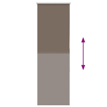 Roller Blind Blackout Coffee 60x175 cm Fabric Width 55.7 cm Polyester