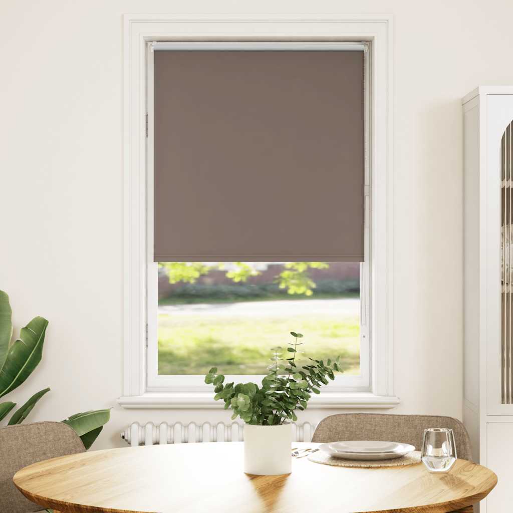 Roller Blind Blackout Coffee 70x175 cm Fabric Width 65.7 cm Polyester
