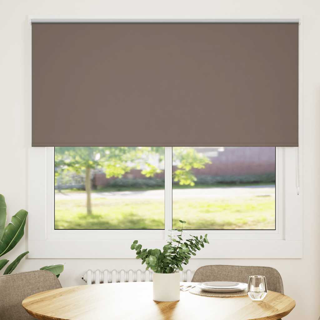 Roller Blind Blackout Coffee 165x175 cm Fabric Width 161.6 cm Polyester
