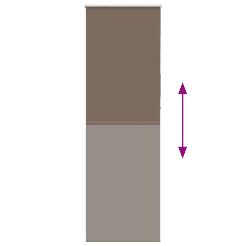Roller Blind Blackout Coffee 85x210 cm Fabric Width 80.7 cm Polyester