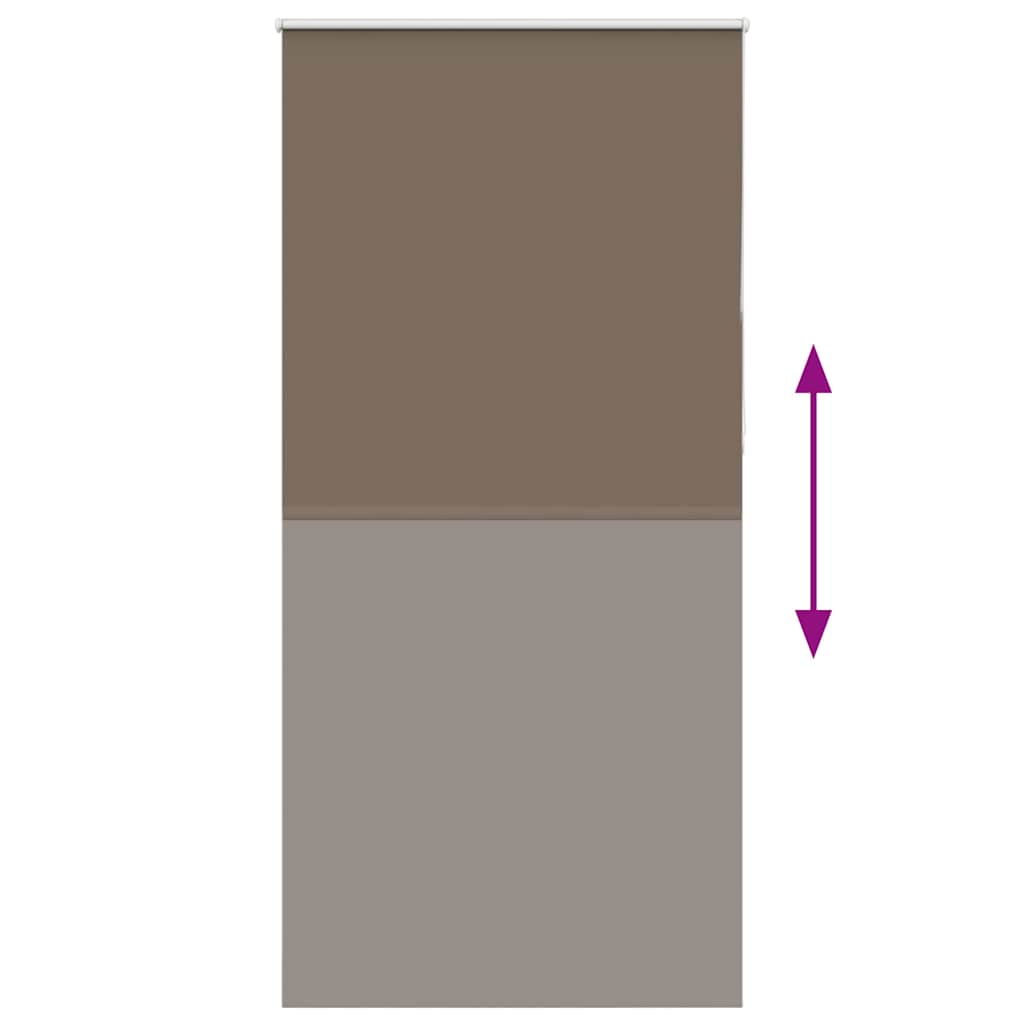 Roller Blind Blackout Coffee 115x210 cm Fabric Width 110.7 cm Polyester