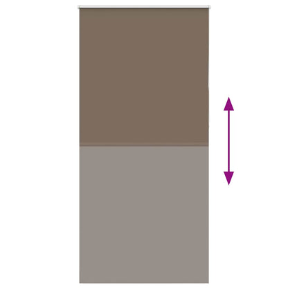 Roller Blind Blackout Coffee 115x210 cm Fabric Width 110.7 cm Polyester