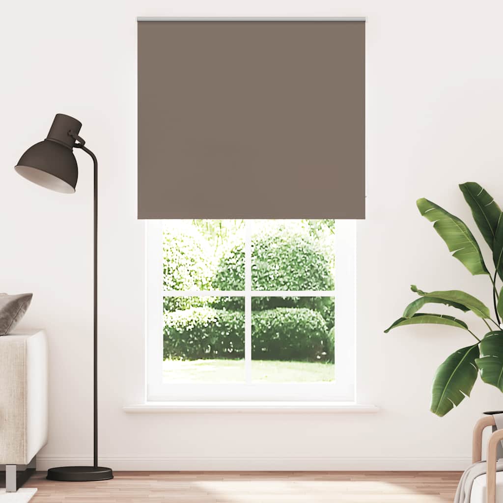 Roller Blind Blackout Coffee 140x230 cm Fabric Width 136.6 cm