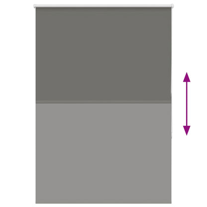 Roller Blind Blackout Grey 90x130 cm Fabric Width 85.7 cm Polyester