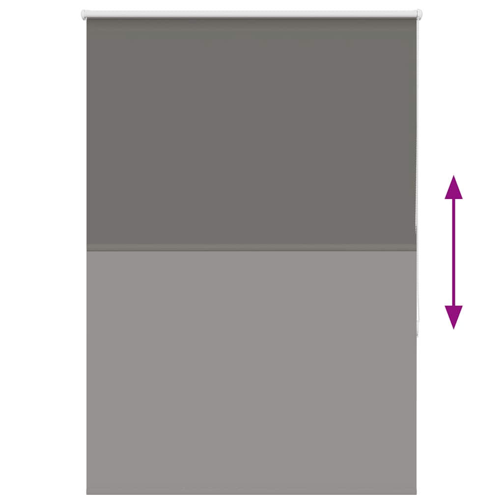 Roller Blind Blackout Grey 100x130 cm Fabric Width 95.7 cm Polyester