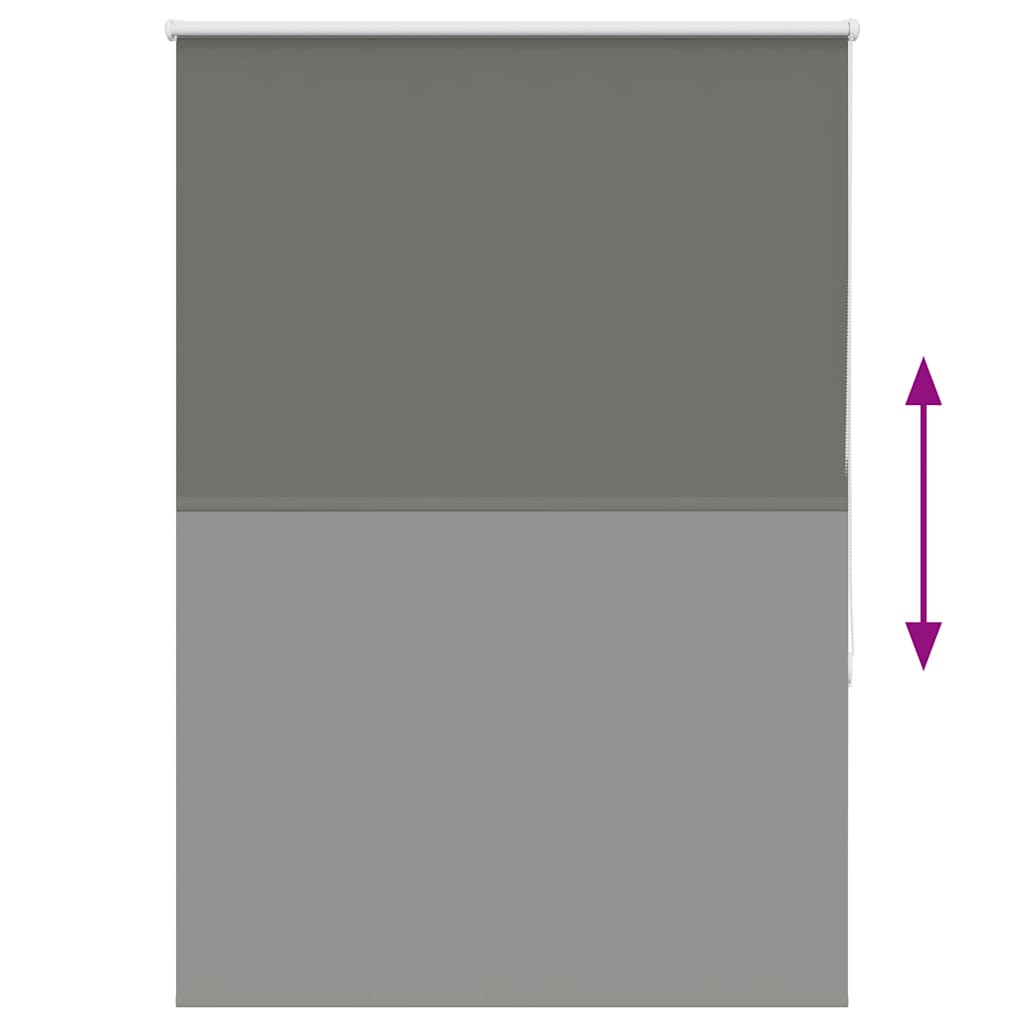 Roller Blind Blackout Grey 115x130 cm Fabric Width 110.7 cm Polyester