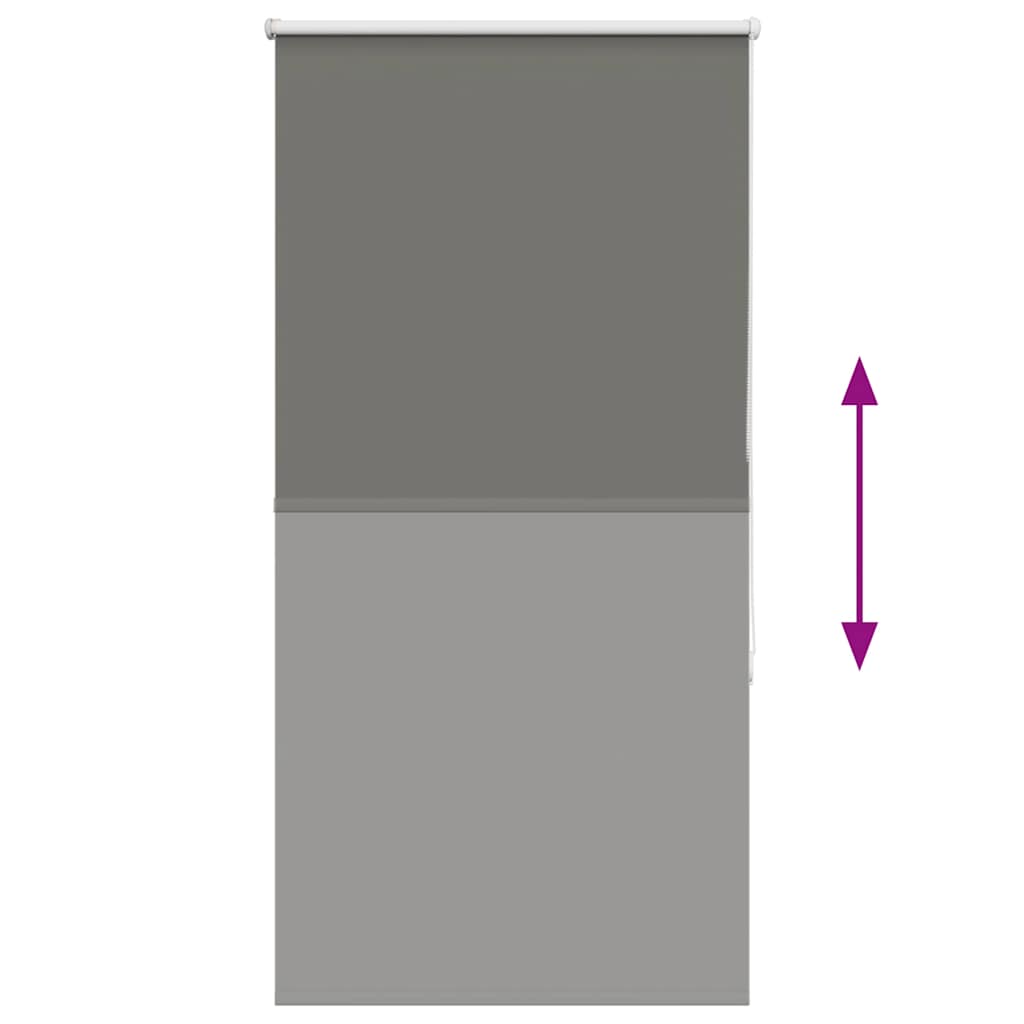 Roller Blind Blackout Grey 75x150 cm Fabric Width 70.7 cm Polyester