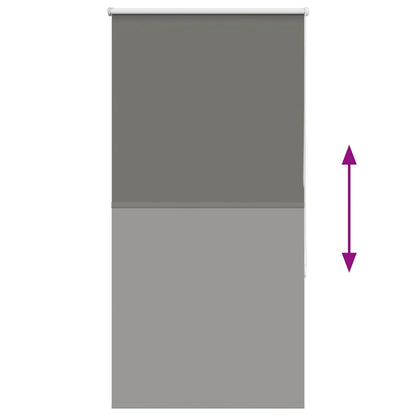 Roller Blind Blackout Grey 75x150 cm Fabric Width 70.7 cm Polyester