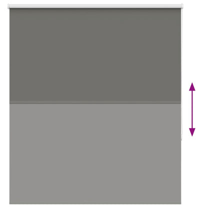 Roller Blind Blackout Grey 130x150 cm Fabric Width 126.6 cm Polyester