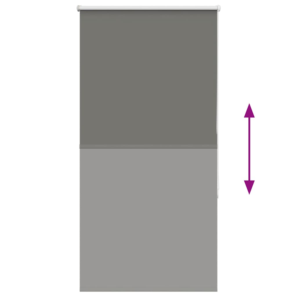 Roller Blind Blackout Grey 75x175 cm Fabric Width 70.7 cm Polyester