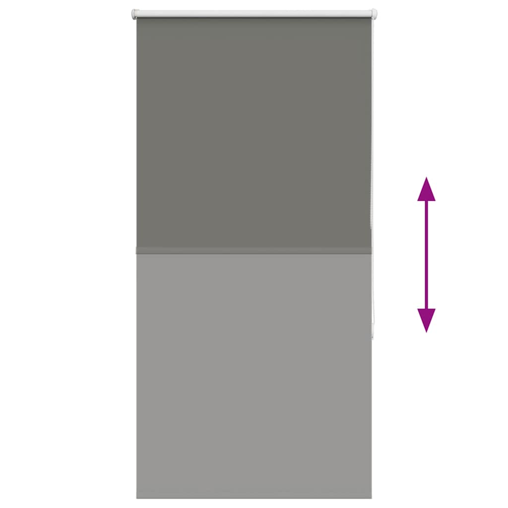 Roller Blind Blackout Grey 80x175 cm Fabric Width 75.7 cm Polyester