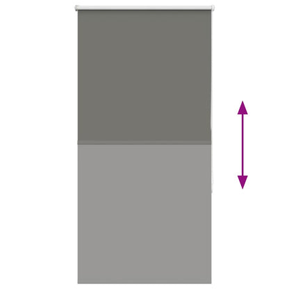 Roller Blind Blackout Grey 80x175 cm Fabric Width 75.7 cm Polyester