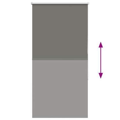 Roller Blind Blackout Grey 85x175 cm Fabric Width 80.7 cm Polyester