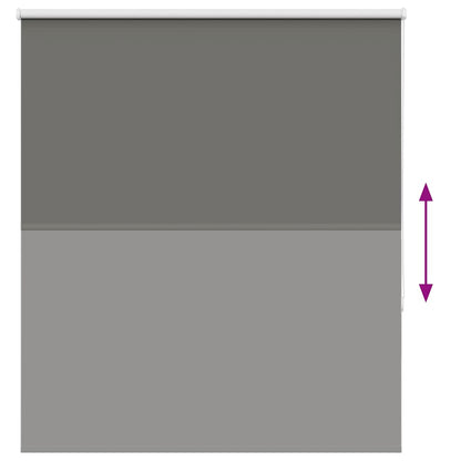 Roller Blind Blackout Grey 130x175 cm Fabric Width 126.6 cm Polyester
