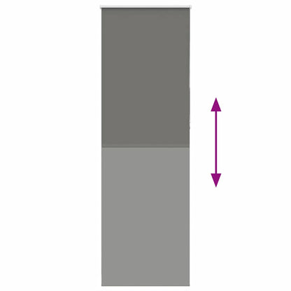 Roller Blind Blackout Grey 75x210 cm Fabric Width 70.7 cm Polyester