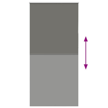 Roller Blind Blackout Grey 100x210 cm Fabric Width 95.7 cm Polyester