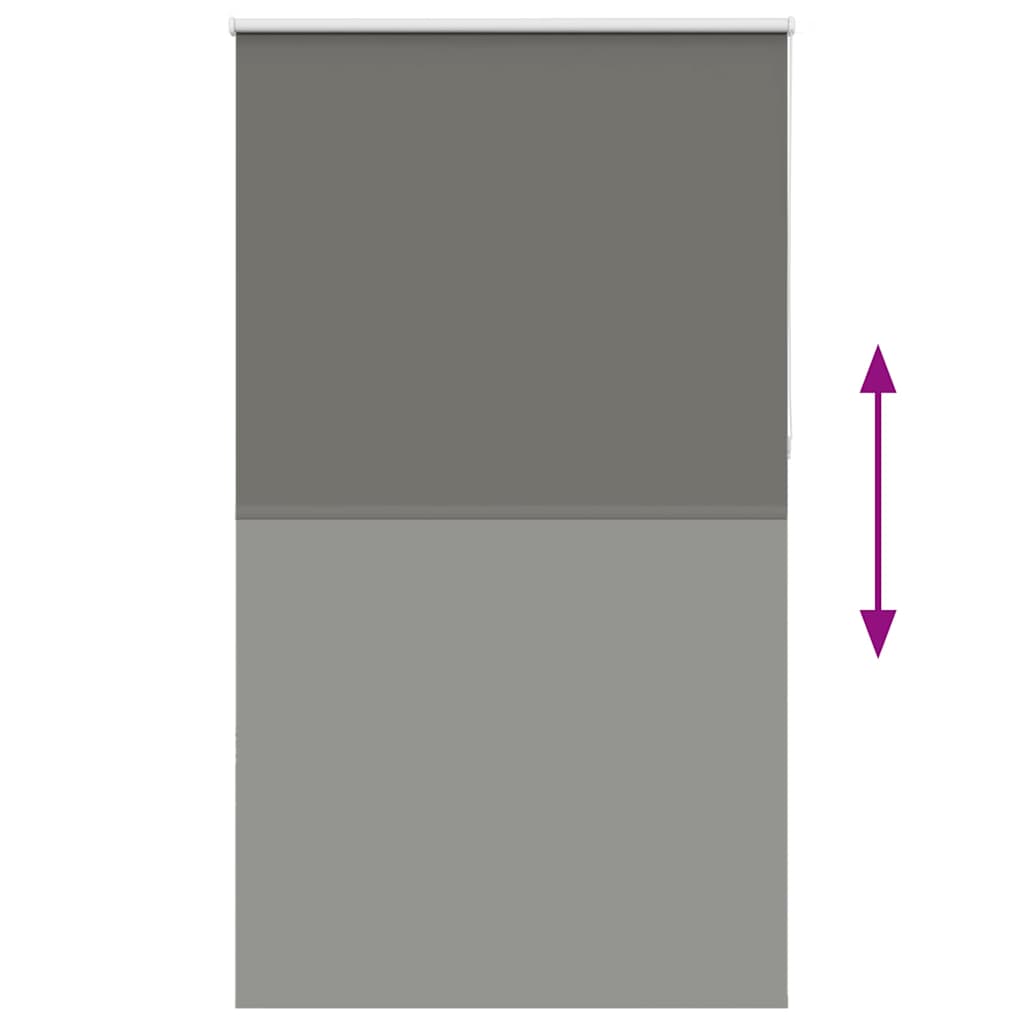 Roller Blind Blackout Grey 130x210 cm Fabric Width 126.6 cm Polyester