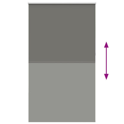 Roller Blind Blackout Grey 130x210 cm Fabric Width 126.6 cm Polyester