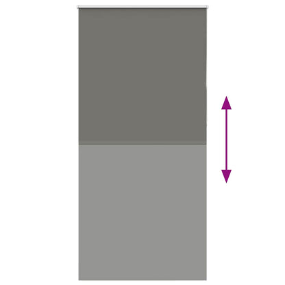 Roller Blind Blackout Grey 100x230 cm Fabric Width 95.7 cm Polyester