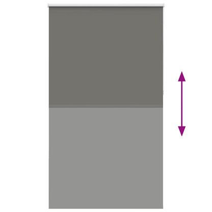 Roller Blind Blackout Grey 130x230 cm Fabric Width 126.6 cm Polyester