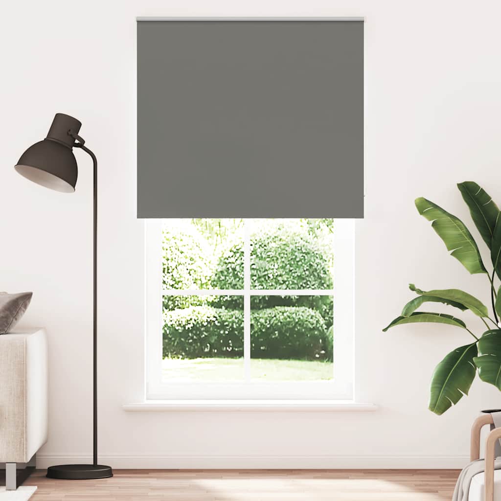 Roller Blind Blackout Grey 145x230 cm Fabric Width 141.6 cm Polyester