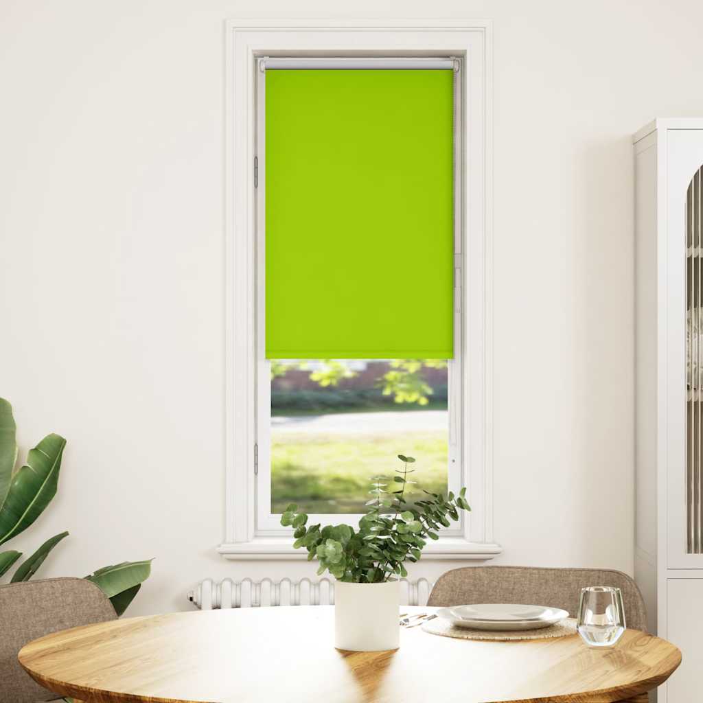 Roller Blind Blackout Leaves Green 50x130 cm Fabric Width 45.7 cm Polyester