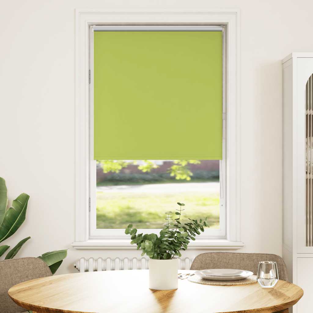 Roller Blind Blackout Leaves Green 70x130 cm Fabric Width 65.7 cm Polyester