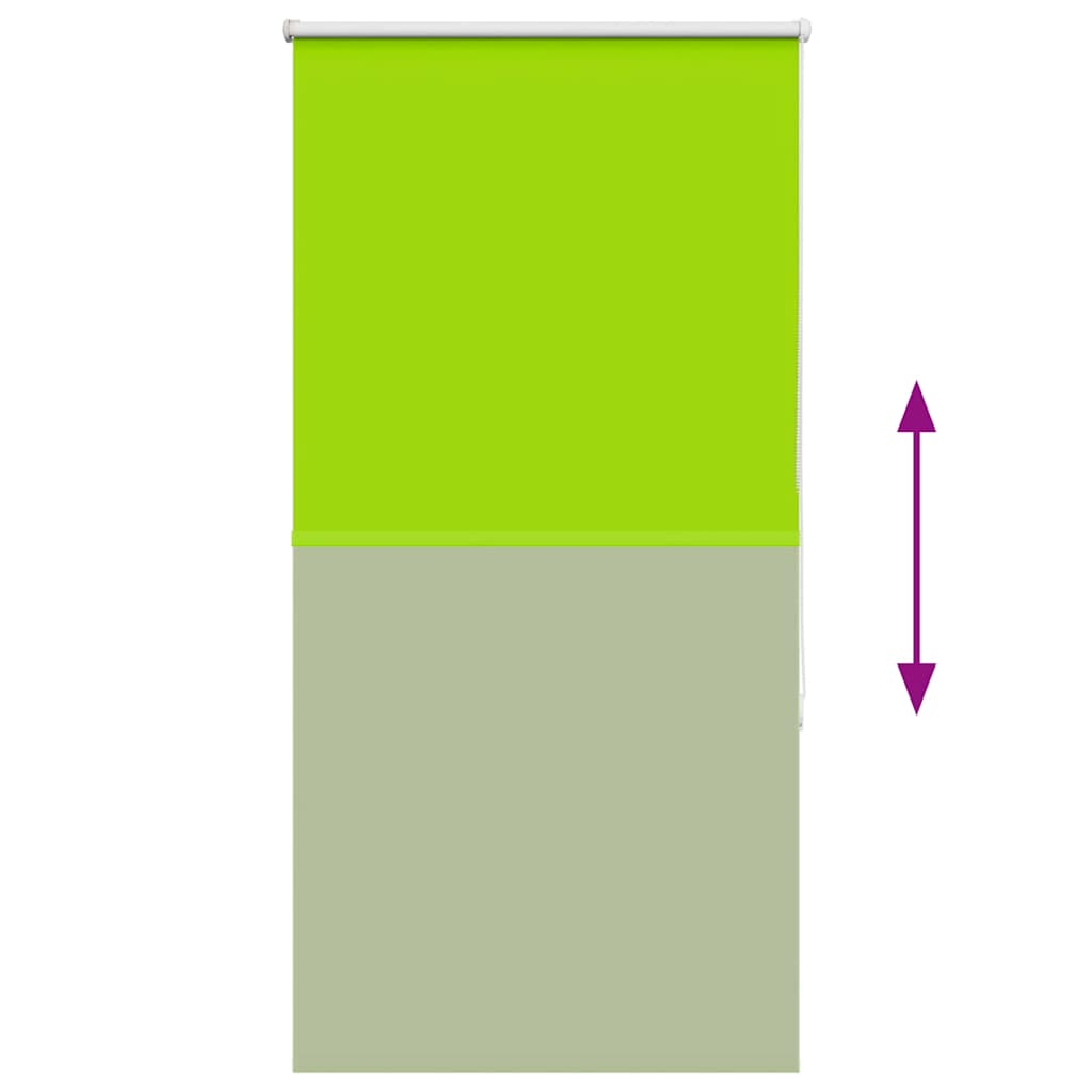 Roller Blind Blackout Leaves Green 85x130 cm Fabric Width 80.7 cm Polyester