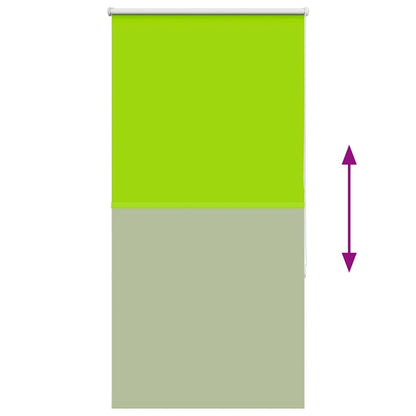 Roller Blind Blackout Leaves Green 85x130 cm Fabric Width 80.7 cm Polyester