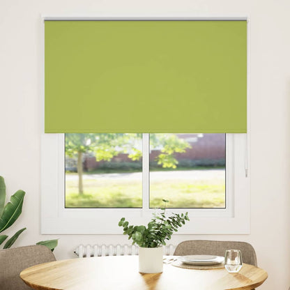 Roller Blind Blackout Leaves Green 125x130 cm Fabric Width 121.6 cm Polyester