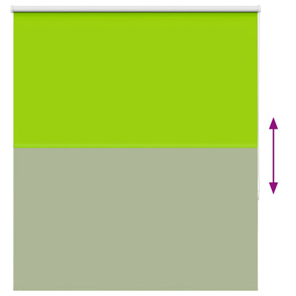 Roller Blind Blackout Leaves Green 125x130 cm Fabric Width 121.6 cm Polyester