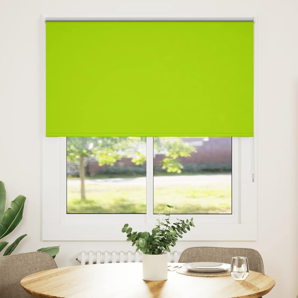 Roller Blind Blackout Leaves Green 135x130 cm Fabric Width 131.6 cm Polyester
