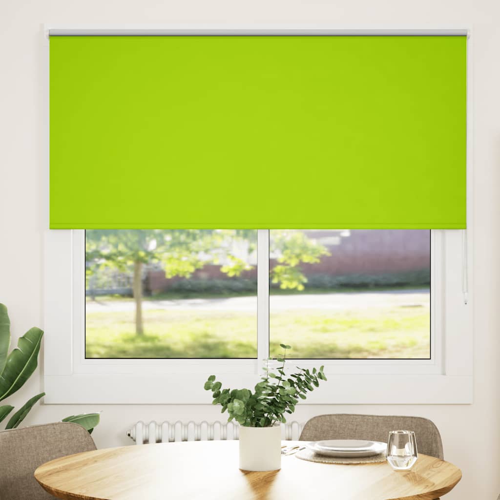 Roller Blind Blackout Leaves Green 145x130 cm Fabric Width 141.6 cm Polyester
