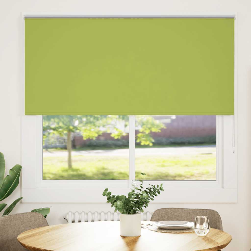 Roller Blind Blackout Leaves Green 145x130 cm Fabric Width 141.6 cm Polyester