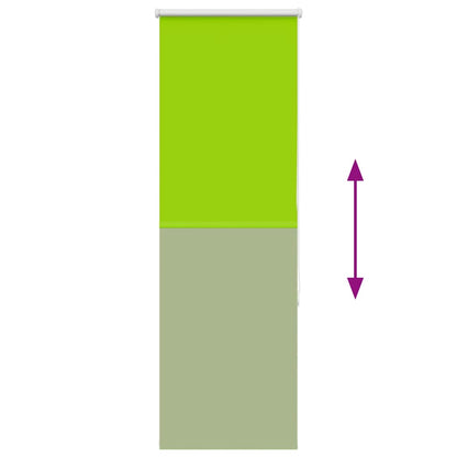 Roller Blind Blackout Leaves Green 40x150 cm Fabric Width 35.7 cm Polyester