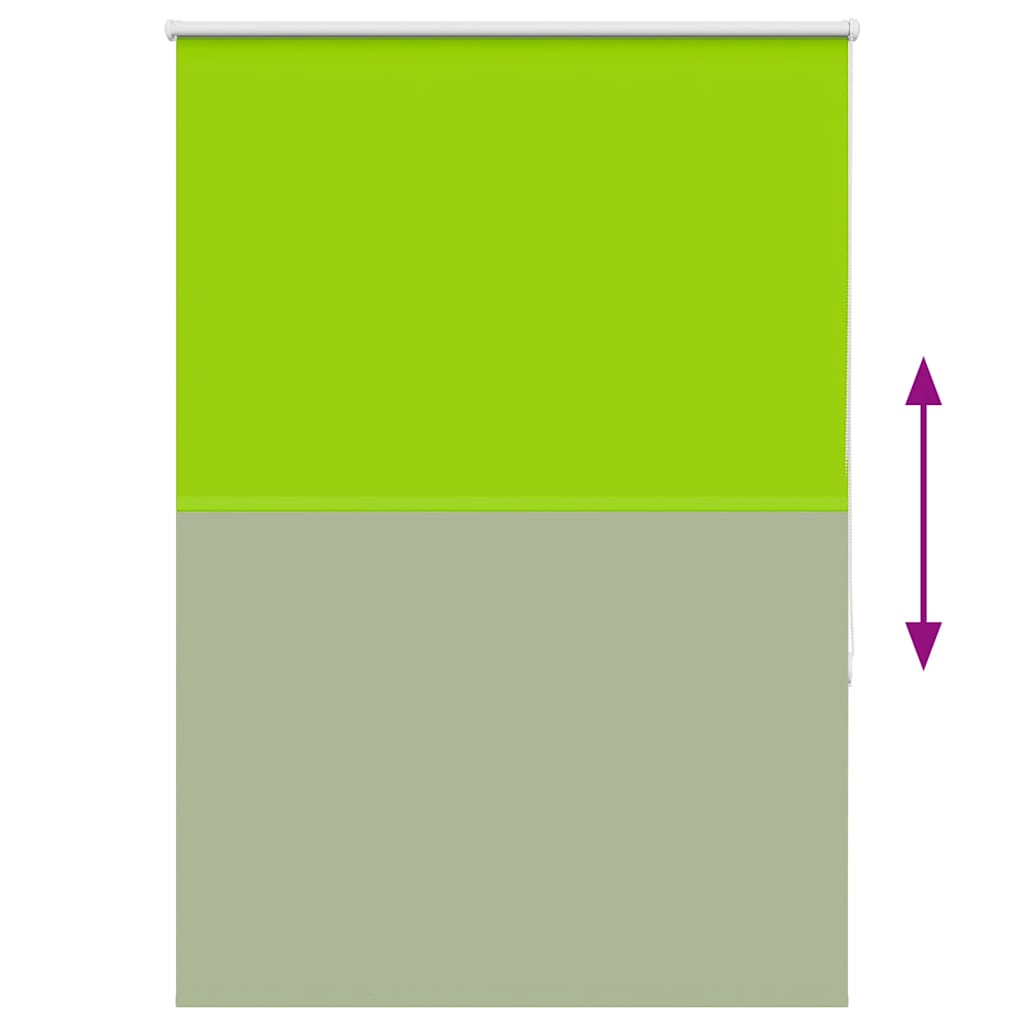 Roller Blind Blackout Leaves Green 100x150 cm Fabric Width 95.7 cm Polyester