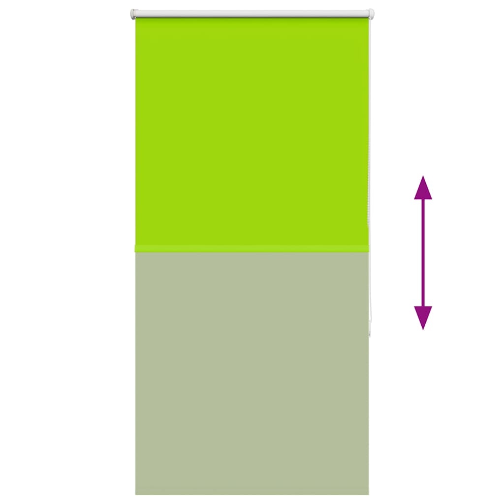 Roller Blind Blackout Leaves Green 65x175 cm Fabric Width 60.7 cm Polyester