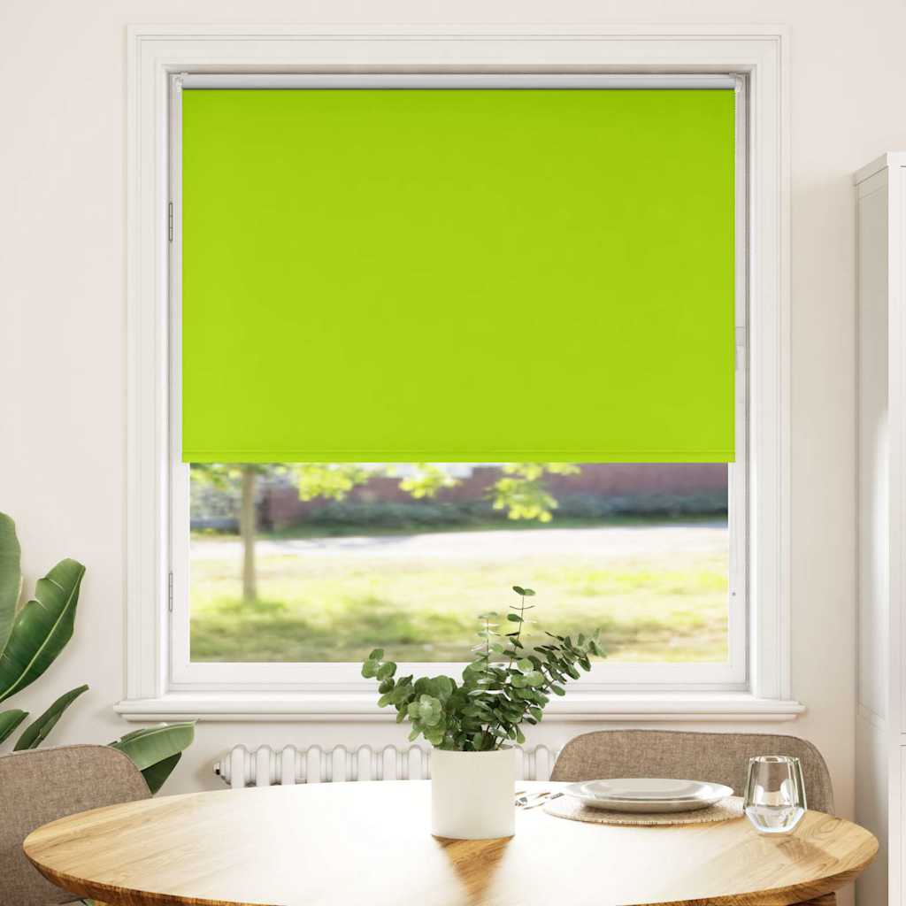Roller Blind Blackout Leaves Green 95x175 cm Fabric Width 90.7 cm Polyester