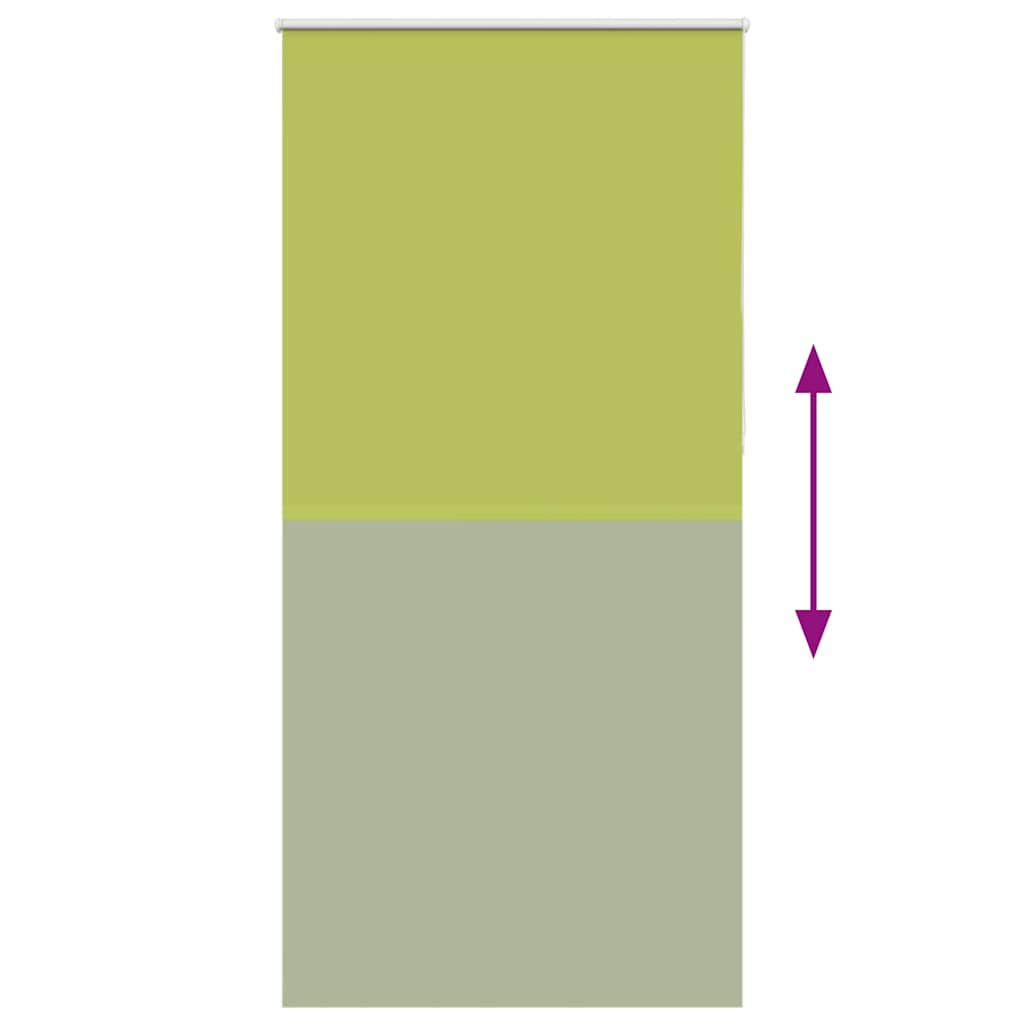 Roller Blind Blackout Leaves Green 90x210 cm Fabric Width 85.7 cm Polyester