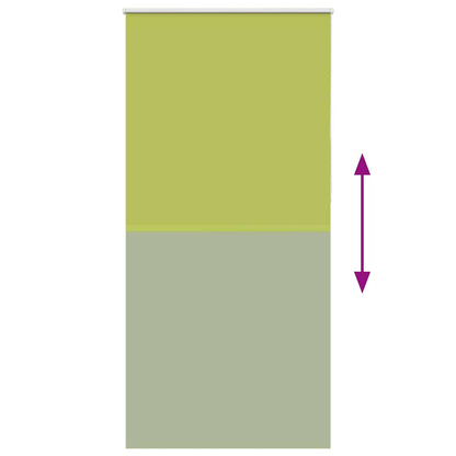 Roller Blind Blackout Leaves Green 90x210 cm Fabric Width 85.7 cm Polyester