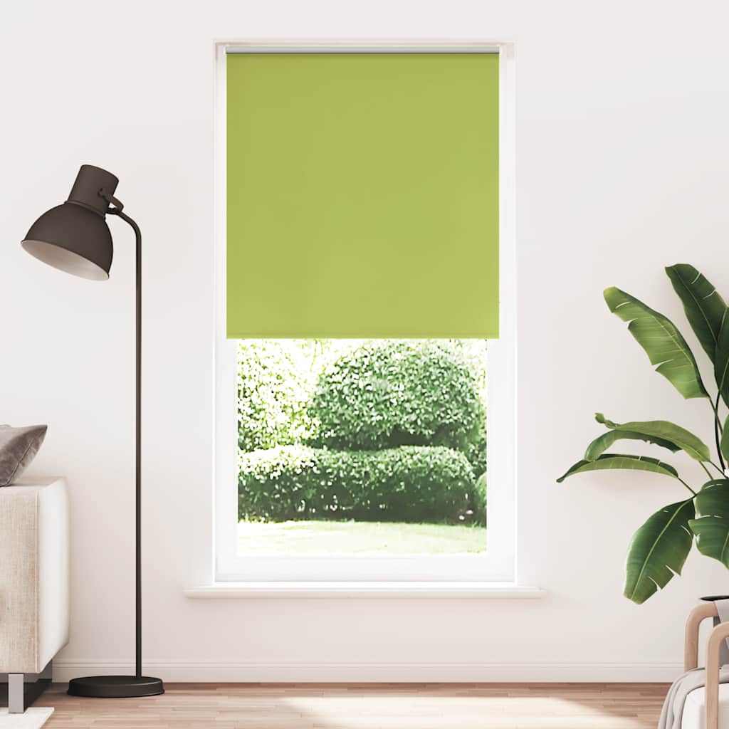 Roller Blind Blackout Leaves Green 115x210 cm Fabric Width 110.7 cm Polyester