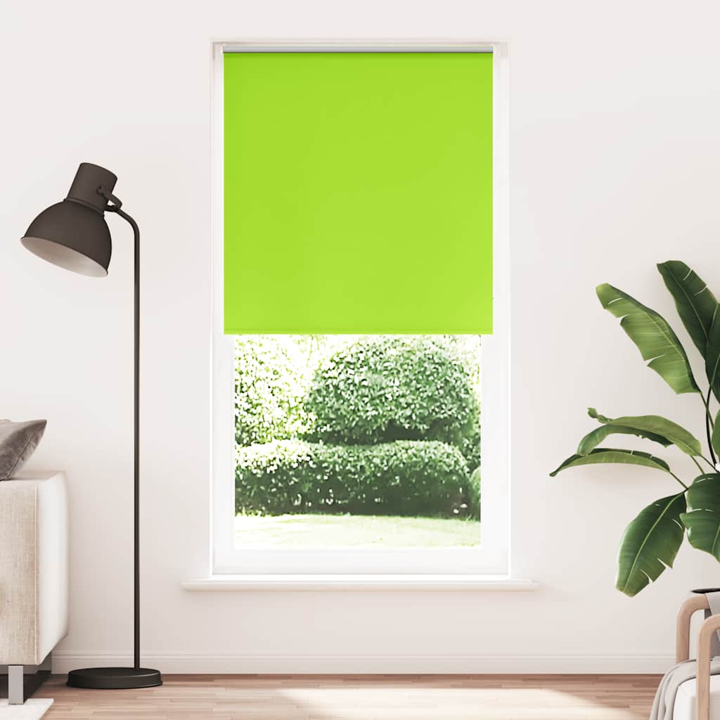 Roller Blind Blackout Leaves Green 105x230 cm Fabric Width 100.7 cm Polyester