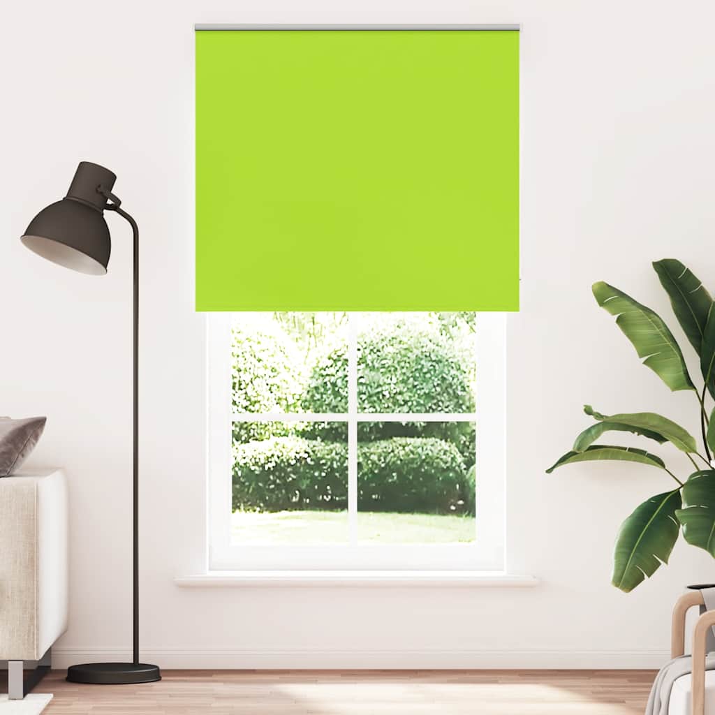 Roller Blind Blackout Leaves Green 135x230 cm Fabric Width 131.6 cm Polyester