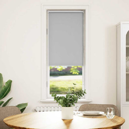 Roller Blind Blackout Light Grey 40x130 cm Fabric Width 35.7 cm Polyester