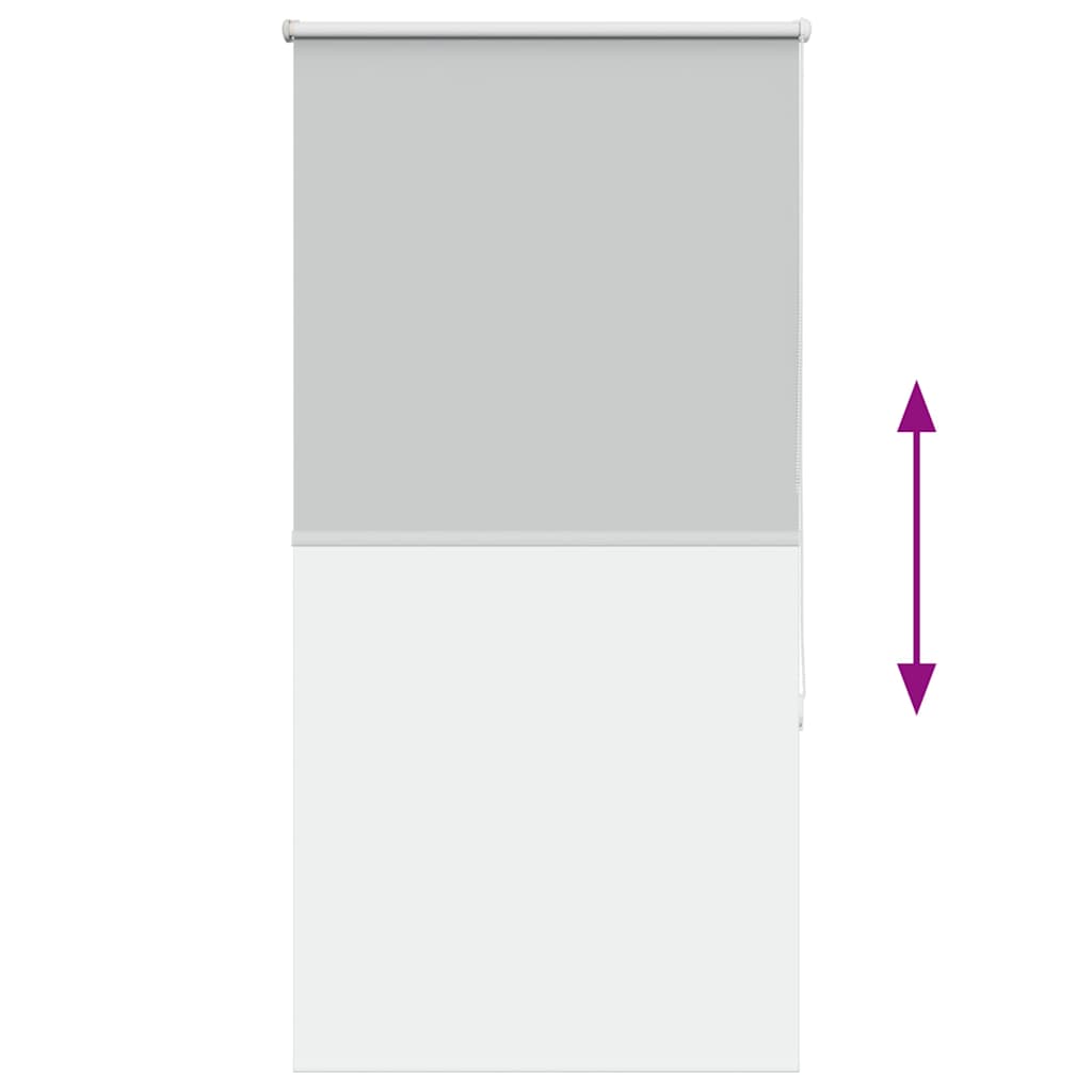 Roller Blind Blackout Light Grey 90x130 cm Fabric Width 85.7 cm Polyester