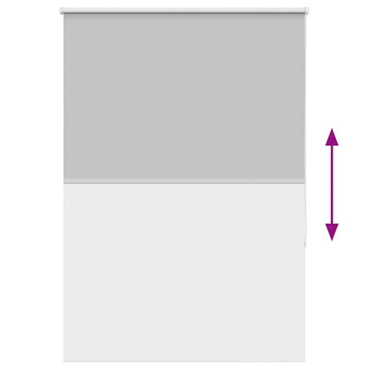 Roller Blind Blackout Light Grey 100x130 cm Fabric Width 95.7 cm Polyester