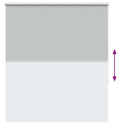 Roller Blind Blackout Light Grey 135x130 cm Fabric Width 131.6 cm Polyester