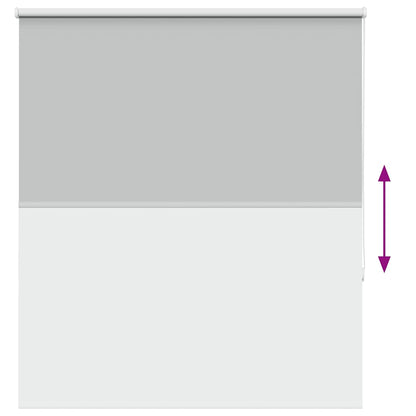 Roller Blind Blackout Light Grey 140x130 cm Fabric Width 136.6 cm Polyester