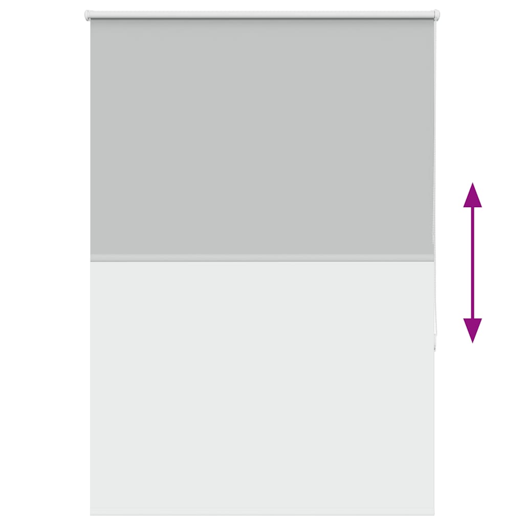 Roller Blind Blackout Light Grey 105x150 cm Fabric Width 100.7 cm Polyester